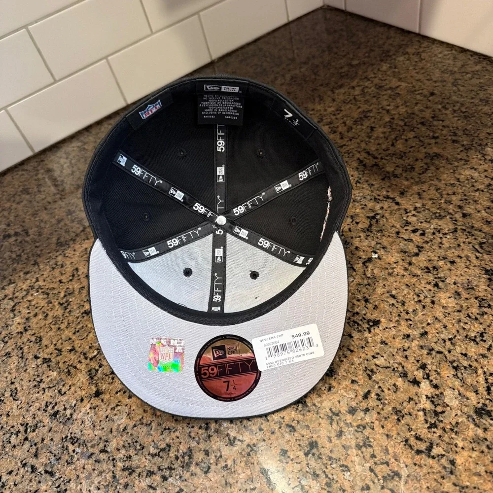 Cincinnati Bengals New‎ Era 59FIFTY Fitted Hat 7 1/4 Black NFL Football New